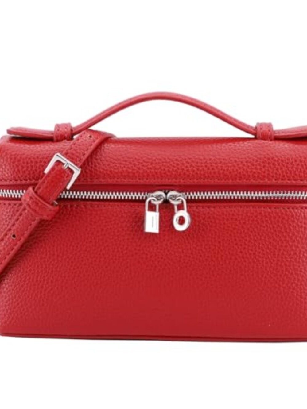 Faux Leather Crossbody Bag Top-Handle Pouch Shoulder Handbag Purse
